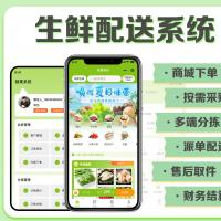 生鲜配送小程序商城三级分销微信商城开发定制公众号h5二级分销微商城系统